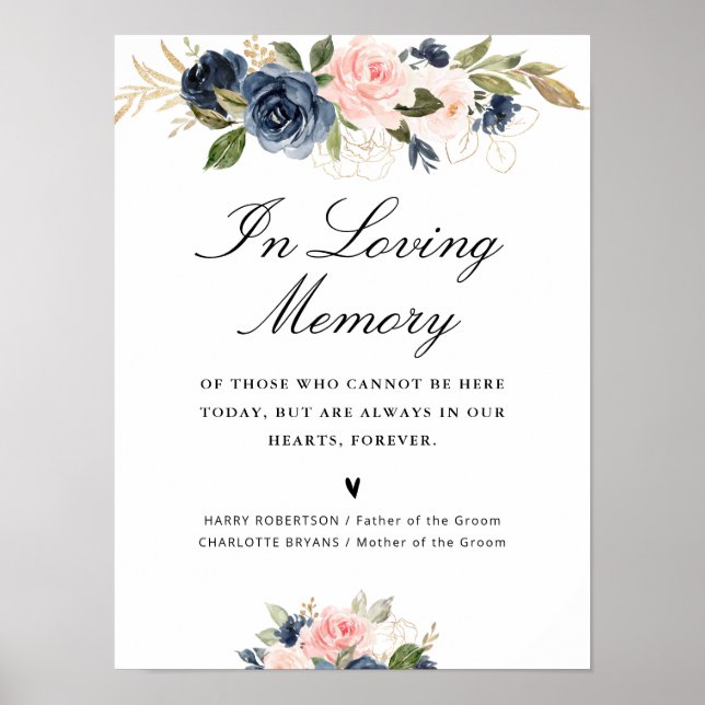 Gedenkzeichen für die Hochzeit der Marine und Rosa Poster (Vorne)