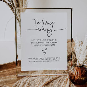 Gedenkzeichen Hochzeit G400 In Liebe Erinnerung Poster