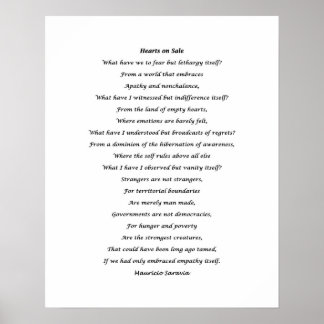Gedicht an der Wand Poster