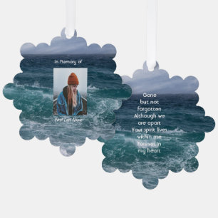 Gedicht Andenken Ozean Meer Strand Ornament Karte