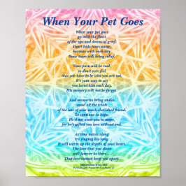 Gedicht: Beileid für männliche Haustiere verloren  Poster