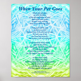 Gedicht: Beileid für weibliche Haustiere verloren  Poster
