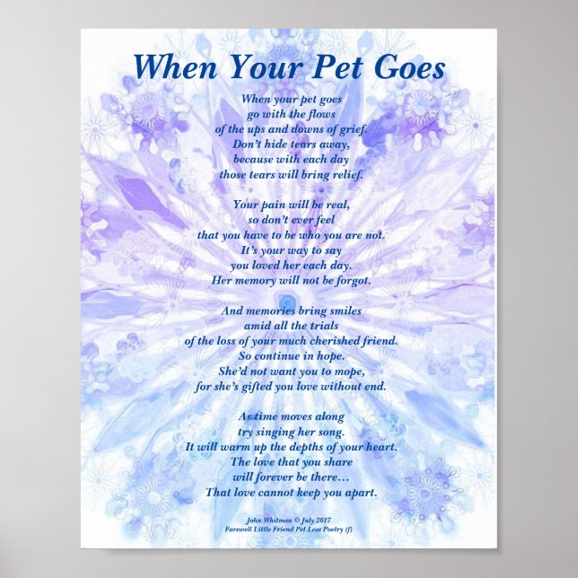 Gedicht: Beileid PB Poster Matte (Vorne)