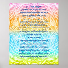 Gedicht: Besondere Erinnerungen von Haustieren, PO Poster