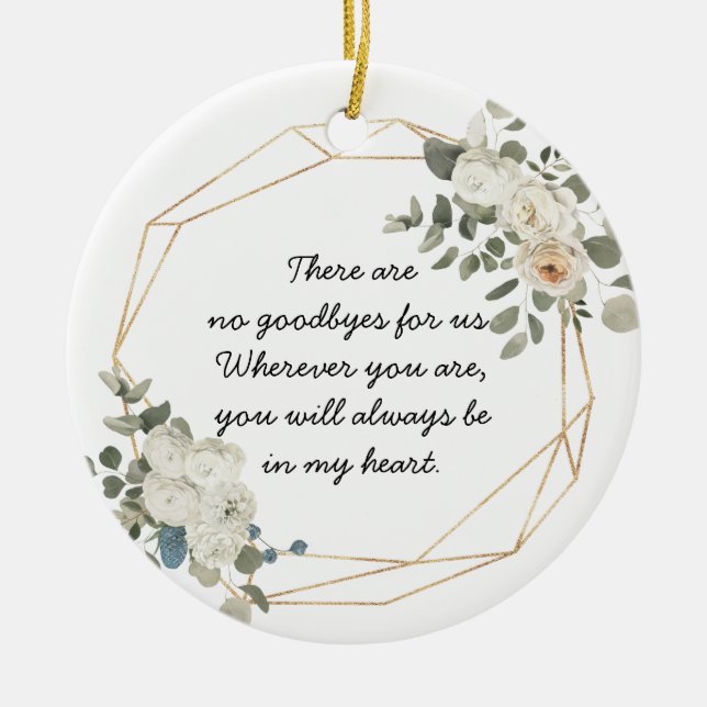 Gedicht der geometrischen weißen Blumen Keramik Ornament (Vorne)