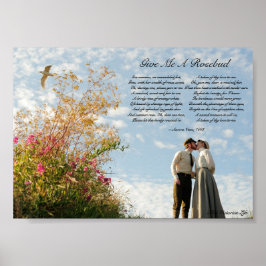 Gedicht der viktorianischen Liebe Poster