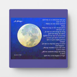 Gedicht des Gebets Fotoplatte