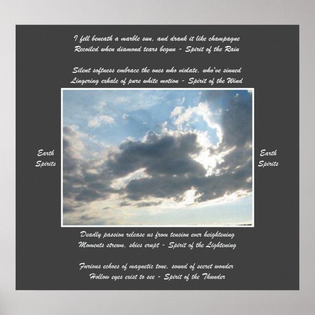 Gedicht *Earth Spirits* Poster (Vorne)