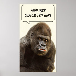 Gedicht Funny Gorilla Poster