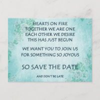 Gedicht "Funny Liebe" Save the Date Postkartengedi