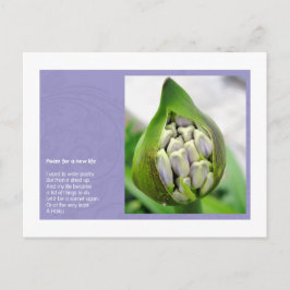 Gedicht für ein neues Leben Postkarte