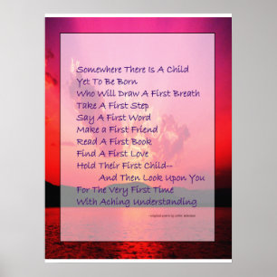 Gedicht für neues Eltern-Poesie-Plakat Poster