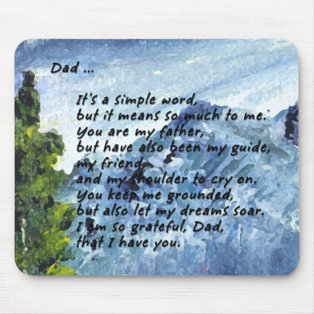 Gedicht für Vater Mousepad (Vorne)