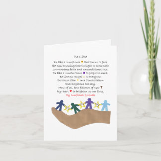 Gedicht-geklappte Grußkarte Karte