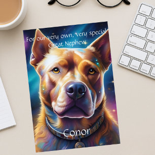 Gedicht "Great Nephew" mit Hund-Geburtstag Ankündigung