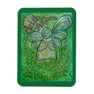 Gedicht "Green Angel Art Custom Magnet" Magnet