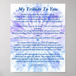 Gedicht: Hommage an ein verstorbenes PB Poster Mat