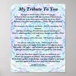 Gedicht: Hommage an eine verstorbene PBP-Poster-Ma Poster
