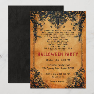 Gedicht, in dem ich spoktacular Halloween-Party Einladung