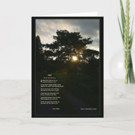 Gedicht Joyces Kilmer Baum-12x18 faltete Karte