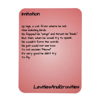 Gedicht Kitchen Magnet - Nachahmung