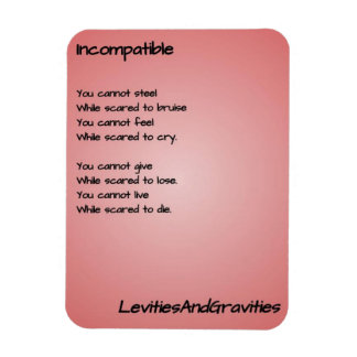 Gedicht Kitchen Magnet - unvereinbar