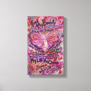 Gedicht "Krebs" Angel Gemälde "Wrapped Canvas Art" Leinwanddruck