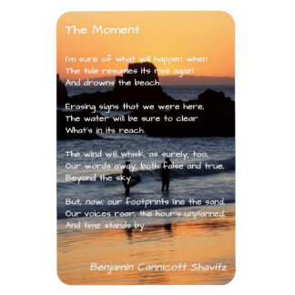 Gedicht Küchenmagnet - Der Augenblick - mit Foto Magnet