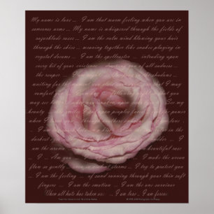 Gedicht "Mein Name ist Liebe" Blumendruck Poster