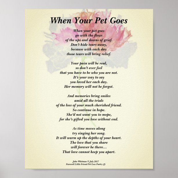 Gedicht Hund Poster Zazzle.ch