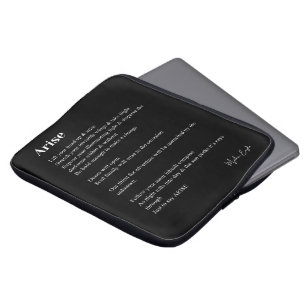 Gedicht Schwarz-weiß anordnen Laptopschutzhülle