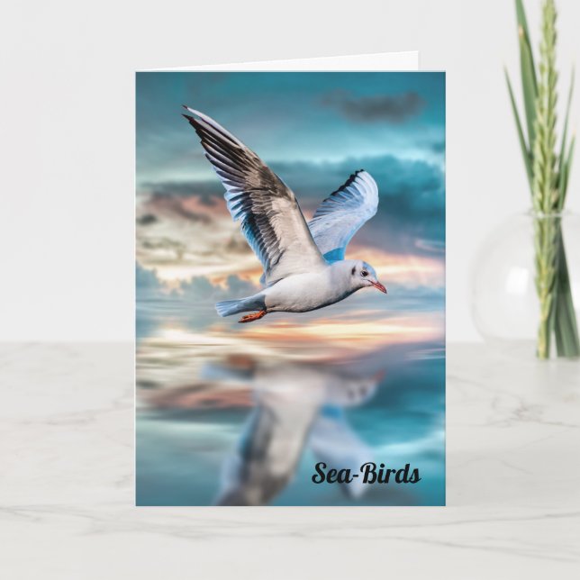 Gedicht Seagull und Seevögel Karte (Vorderseite)