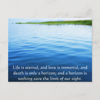 Gedicht über den Tod - inspirierendes Zitat Postkarte