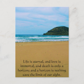 Gedicht über den Tod - inspirierendes Zitat Postkarte