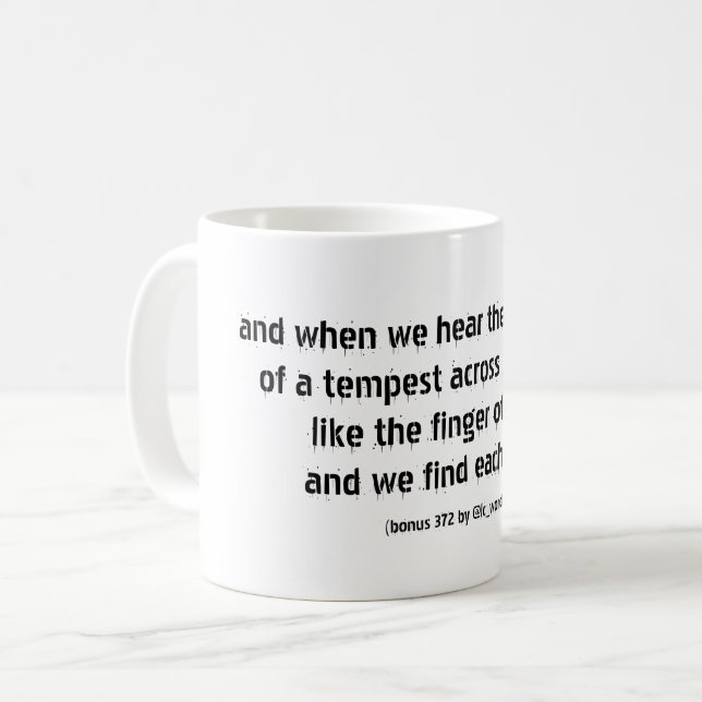 Gedicht über Leben und Liebe Kaffeetasse (Vorderseite Links)