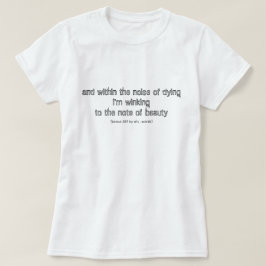 Gedicht über Tod und Schönheitssalon T - Shirt