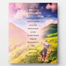 Gedicht "Wertvolle Worte" von Emily Dickinson Plaq Fotoplatte