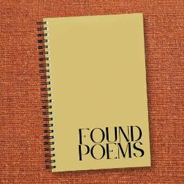 Gedichte gefunden Elegantes Vintages Ästhetik Jour Notizbuch