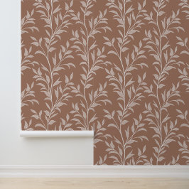 Gedichte von Blätter auf Stems XL4b foliage Mocha Tapete