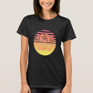 Gedichtete verzweigte hawaiianische Blume bei Suns T-Shirt