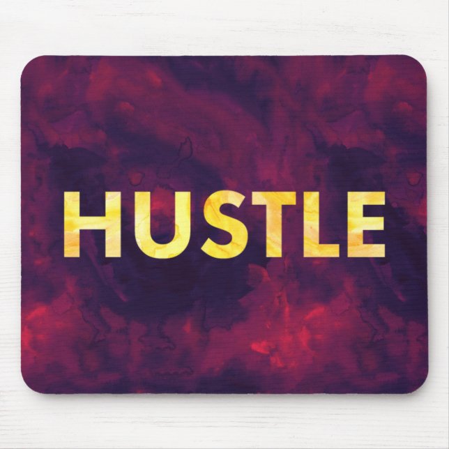 Gedränge-Aquarell-moderne Typografie Mousepad (Vorne)