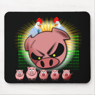 Gedränge Mousepad - Hühner u. Schweine