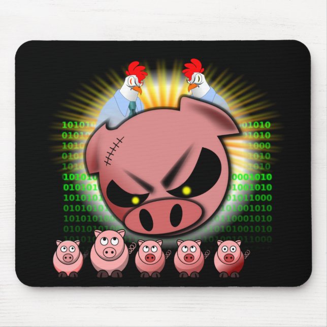 Gedränge Mousepad - Hühner u. Schweine (Vorne)