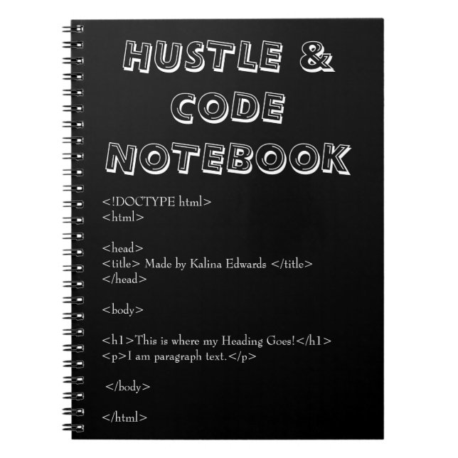Gedränge-und Code-Notizbuch Notizblock (Vorderseite)