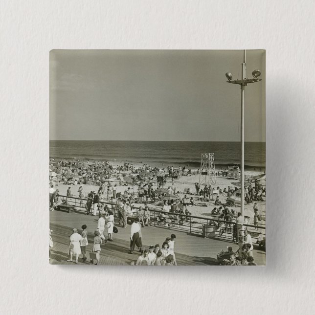 Gedrängter Strand Button (Vorderseite)