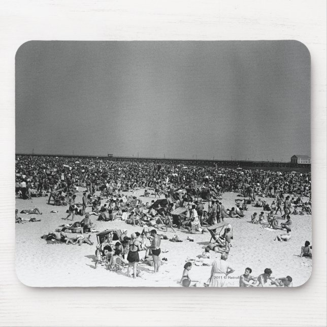 Gedrängter Strand Mousepad (Vorne)