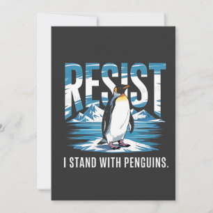 Gedreht Ich stehe mit den Pinguinen Dankeskarte