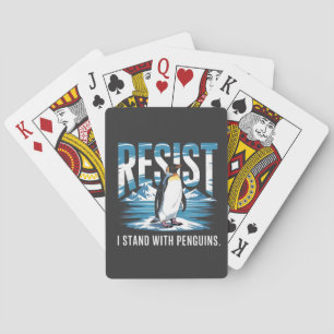 Gedreht Ich stehe mit den Pinguinen Spielkarten