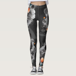 Gedruckt "Geometric Grid Funk" Leggings