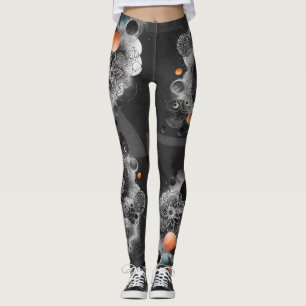 Gedruckt "Geometric Grid Funk" Leggings